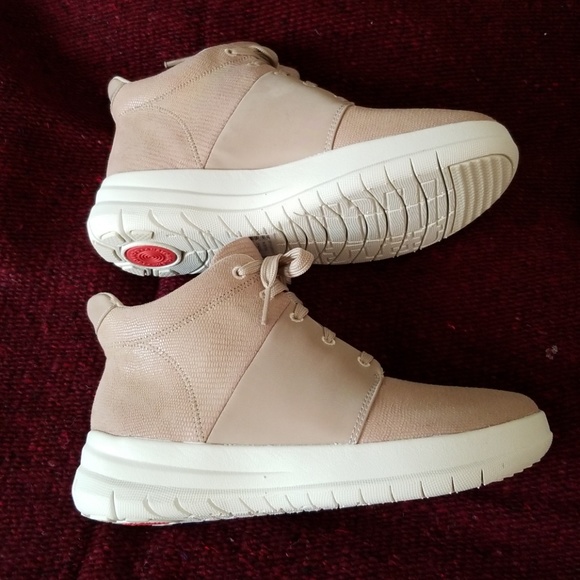 Fitflop Sporty-Pop X Lizard Print High Top Sz 5
